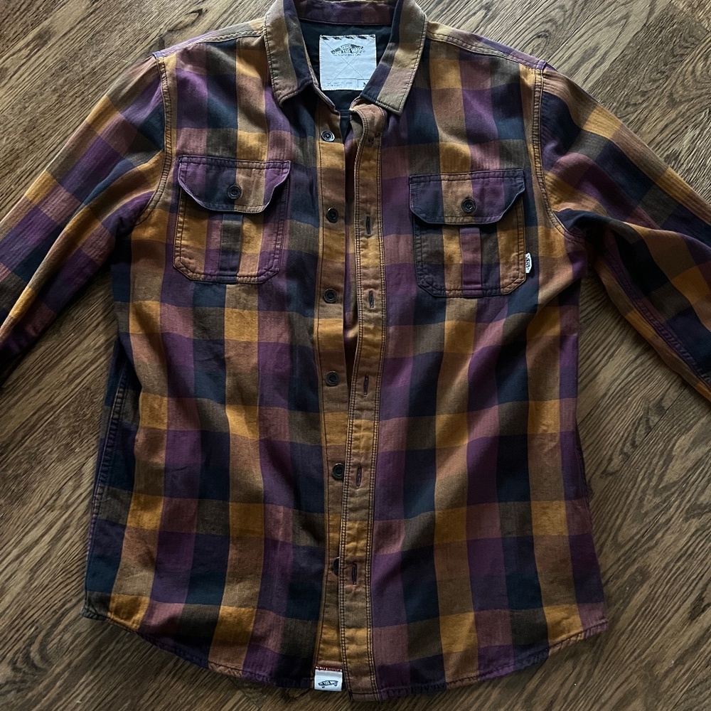 Mens Vans Button Down Flannel